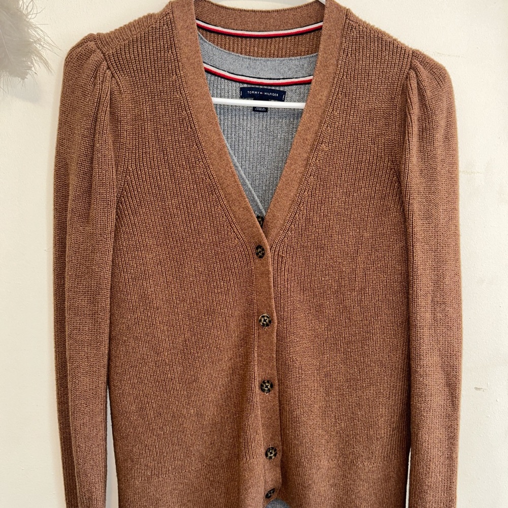 Tommy Hilfiger Brown and Gray cardigans SZ S